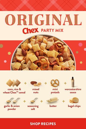 Make your season sparkle with our original Chex Party Mix recipe! ✨ It's a holiday classic for a reason. Shop recipe! Chex Mix Seasoning, Creative Halloween Costumes For Couples, Fall Party Snacks, Original Chex Party Mix, Crochet Ideas Aesthetic, Chex Party Mix Recipe, Homemade Chex Mix Recipe, Chex Mix Original, Chex Mix Recipes Original