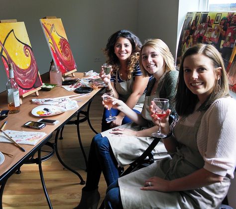 Why buy a gift when you can buy an experience? Pour, sip, paint, repeat: aMuse Uncorked painting parties are fun, entertaining and absolutely no art skill is required! www.amuseuncorked.com/events-classes Sip And Paint Event, Wine And Painting Party, Sip And Paint, Painting Parties, Local Gifts, Sip N Paint, Creatures Art, Paint And Sip, Slumber Party