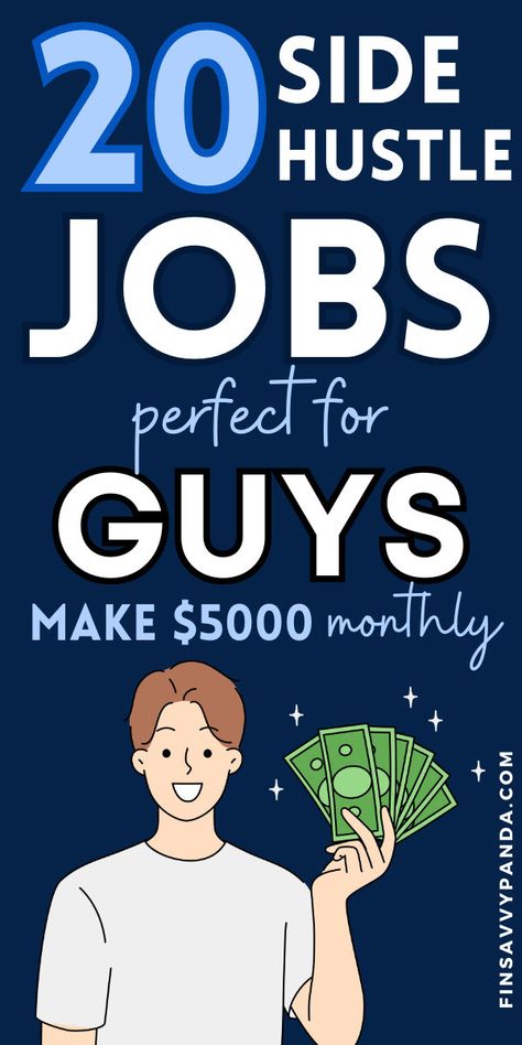 Check out these creative side hustle ideas for men that dads can start at home. Whether you're looking to earn money online or make extra cash on the side, these tips are for men who want to boost their income. Perfect for the busy father aiming to augment his finances! Side Hustle Ideas For Men, Side Hustle Jobs, Ways To Earn Money Online, Surveys For Money, Ways To Get Money, Make Money Today, Side Hustle Ideas, Money Making Jobs, Make Extra Money