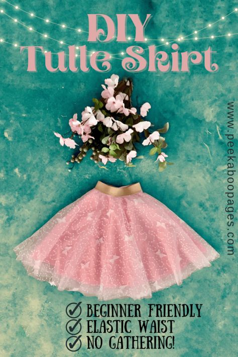 Making A Tutu Skirt, How To Make A Puffy Tulle Skirt, Sewing Tutu Skirt, Sewing Patterns For Skirts, How To Make Tutu Skirt, Princess Skirt Pattern, Diy Tulle Skirt Kids, Tulle Tutu Diy, Renfaire Inspiration