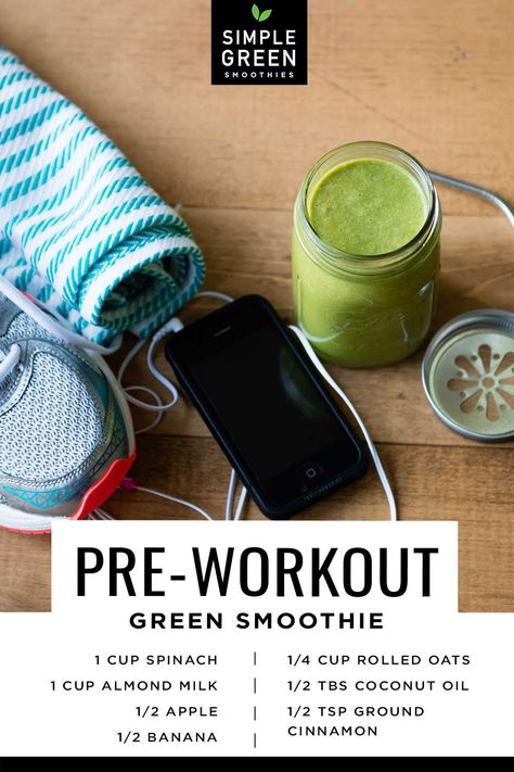 Drinking a pre-workout smoothie can help energize and fuel your body for an awesome workout. Enjoy about 1 hour before your workout. Before Workout Smoothie Recipes, Preworkout Drink Homemade, Pre Workout Smoothie For Energy, Preworkout Smoothies, Smoothies For Athletes, Preworkout Drinks, Athlete Meals, Pre Workout Drink, Metabolic Confusion