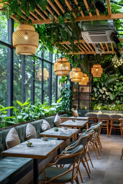 Restaurant Garden Design, Greenhouse Restaurant, Concept Restaurant, Garden Concept, Rooftop Restaurant Design, Small Restaurant Design, Restaurant Design Inspiration, Outdoor Restaurant Design, Bakery Design Interior