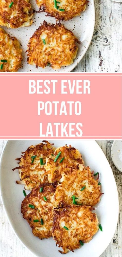 Jewish Recipes, Roast Chicken, Bruschetta Board, Potato Latke Recipe, Hanukkah Food, Potato Latkes, Potato Dishes, Holiday Cooking, Roasted Chicken