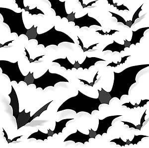 Halloween Decorations Bats, Bat Decorations, Halloween Bat Decorations, Bat Wall, Halloween Party Decorations, Diy Wall Decals, Bats Halloween, Halloween Cartoon, Scary Decorations