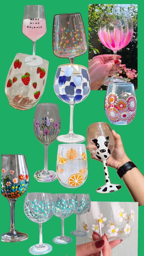 Wine Glasses, Wine, Paint