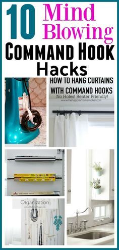 10 Mind Blowing Command Hook Hacks - Did you know that there are tons of ways to use Command Hooks besides the usual? Check out these 10 Command Hook hacks for some great inspiration! home organizing ideas, storage hacks, Things to Do With Command Hooks, Command Hook Hacks, Organizing with Command Hooks, How to Organize, Organization Hacks, Clutter Free Home Home Organizing Ideas, Hacks Ikea, Diy Hanging Shelves, Home Organizing, Organisation Hacks, Diy Wall Shelves, Closet Organization Diy, Clutter Free Home, Wine Bottle Diy Crafts