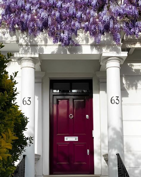 Luke Raggett on Instagram: "💟💜 Soooo … everyone seems to LOVE a Lilac door with Wisteria … what do we think of a Burgundy Door with a Purple Rain Hairstyle?…" Lilac Door, Burgundy Front Door, Burgundy Door, Purple Front Doors, Door Paint, Front Door Paint Colors, Purple Door, Door Paint Colors, Front Deck