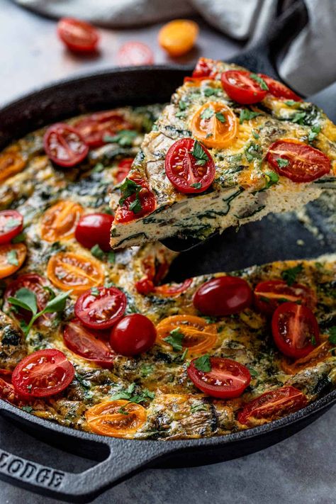 High Protein Frittata Recipes, Low Calorie Frittata, Eggs Different Ways, Veggie Frittata Recipes, Frittata Recipes Healthy, Pepper Frittata, Fritata Recipe, Fritatta Recipe, Vegetable Frittata Recipes