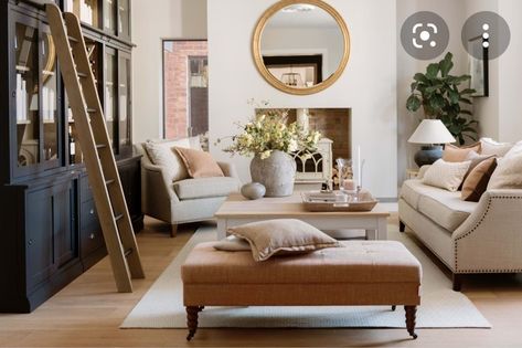 Sitting Room Layout, Neptune Home, Beige Room, Victorian Living Room, White Cottage, Framed Mirror Wall, Shop Interiors, Neutral Decor, Room Layout