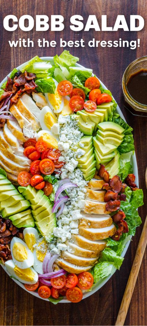 Best Cobb Salad, Salad Cobb, Cobb Salad Dressing, Salad Skewers, Salade Healthy, Chicken Cobb Salad, Cobb Salad Recipe, Resep Salad, Salad Pasta