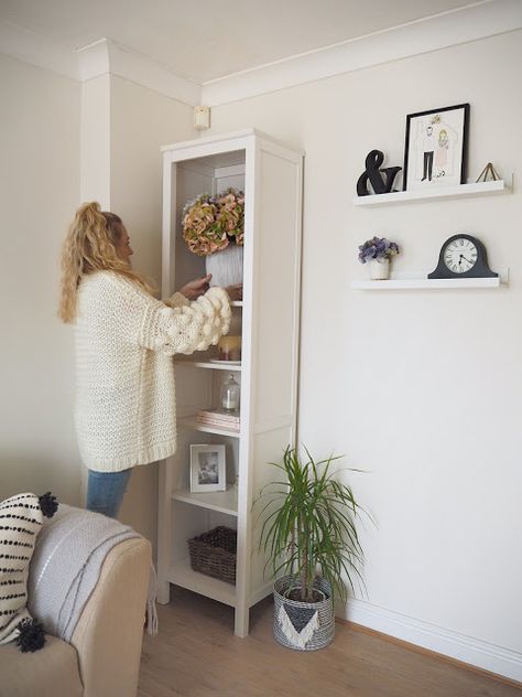 Hemnes Shelf, Ikea Hemnes Bookcase, Hows Your Day, Hemnes Bookcase, Styled Shelves, Alcove Shelving, Bookcase Shelf, Ikea Bookcase, Bookcase Styling