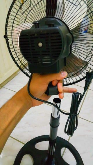 Converting a Pedestal Fan to Wall Mount. : 7 Steps (with Pictures) - Instructables Organisation, Garage Fan Ideas, Small Screened Porch, Wall Mount Fans, Patio Fan, Garage Fan, Diy Industrial Furniture, Wall Mounted Fan, Wall Hanging Lights