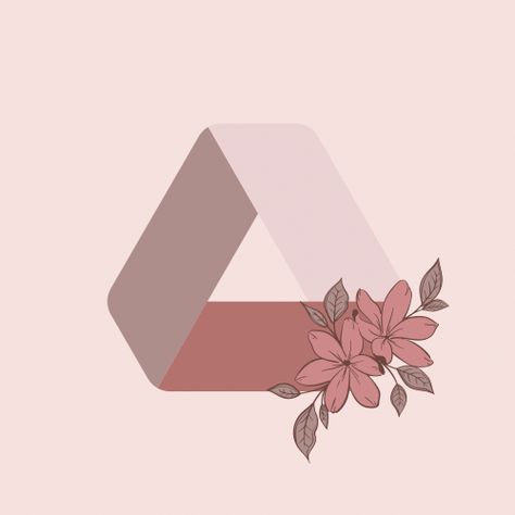 Google Drive pink & brown logo Google Drive Icon Aesthetic, Drive Icon Aesthetic, Aesthetic Vogue Wallpaper, Google Drive Icon, Ipad Customization, Pink Drive, Vogue Wallpaper, Ipad Icons, Google Drive Logo