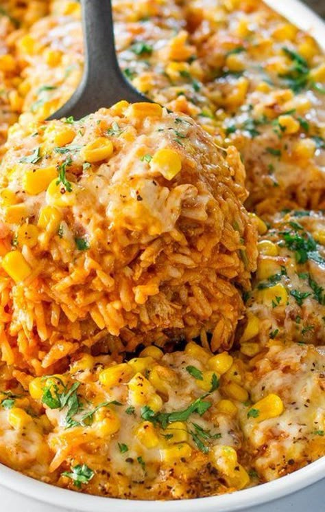 Chicken Enchilada Rice Casserole, Enchilada Rice Casserole, Chicken Enchilada Rice, Enchilada Rice, Rice Casserole Recipes, Chicken Enchilada, Salad Pasta, Rice Casserole, Think Food