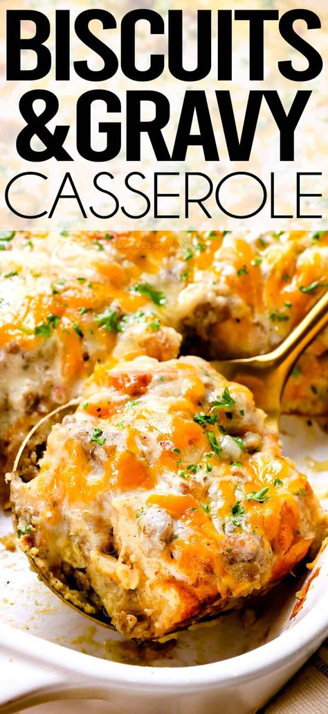 Biscuit Gravy Casserole, Biscuits And Gravy Breakfast Casserole, Sausage Gravy Casserole, Biscuit Gravy, Gravy Breakfast, Gravy Biscuits, Gravy Casserole, Country Cafe, Biscuit Casserole