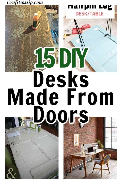 Magnetic Cookie Sheets – Home and Garden Old Door Desk, Refinish Door, Diy Home Office Desk, Diy Desks, Diy Standing Desk, Diy Office Desk, Door Desk, Recycled Door, New Desk