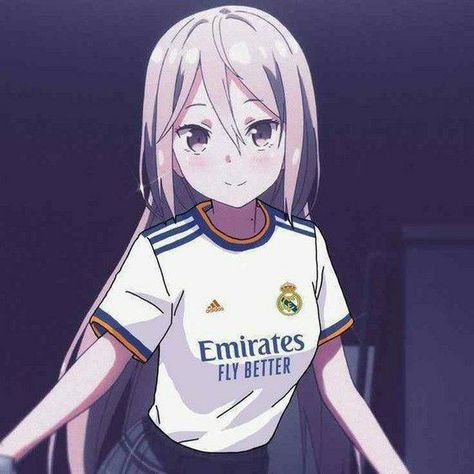 Real Madrid X Anime, Real Madrid Profile Pic, Real Madrid Anime, Real Madrid Pfp, Real Madrid Icon, Madrid Girl, Real Madrid Shirt, Anime Mobile, Anime Galaxy