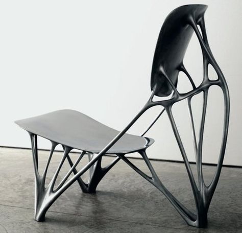 Industrial Design - “Bone Chair” by Joris Laarman - This makes me think of "Alien" for some reason. I love it. Bone Chair, Bionic Design, Chair Designs, Diy Furniture Bedroom, Generative Design, Deco Retro, Art Chair, Smart Furniture, Chaise Design