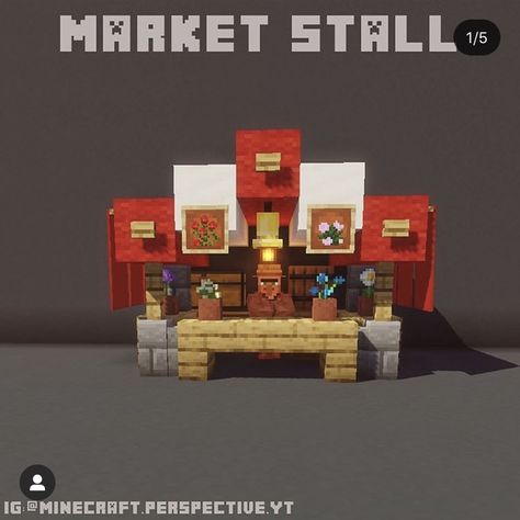 Minecraft Market, Minecraft Shops, Case Minecraft, Rumah Minecraft Sederhana, Minecraft Structures, Minecraft Banner Designs, Bangunan Minecraft, Minecraft Farm, Cool Minecraft Creations