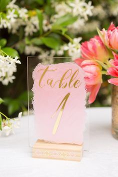 DIY table numbers are an easy way to add a touch of personalization to your reception. Gillian from Coastal Bride made these acrylic beauties using Martha Stewart's new wedding edition Cricut Explore Air 2 machine. The ultimate crafting tool cuts a variety of materials including vinyl foil cardstock and more from premade or customized designs. Creative Wedding Table Numbers, Beach Wedding Table Numbers, Vintage Table Numbers, Table Numbers Acrylic, Cricut Storage, Pretty Scene, Table Numbers Wedding Diy, Beach Wedding Tables, Acrylic Table Numbers