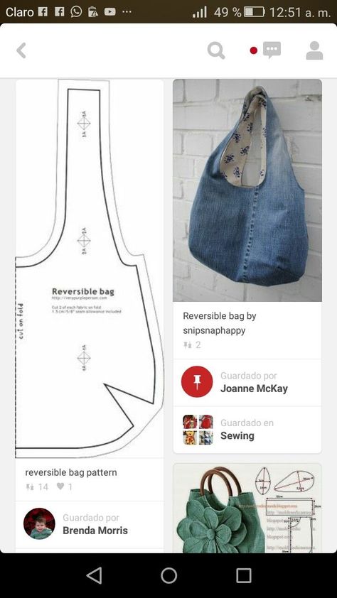 Diy Bags Jeans, Tas Denim, Hobo Bag Patterns, Recycled Jeans Bag, Denim Bag Diy, Denim Bag Patterns, Handbag Sewing Patterns, Denim Crafts Diy, Sac Diy