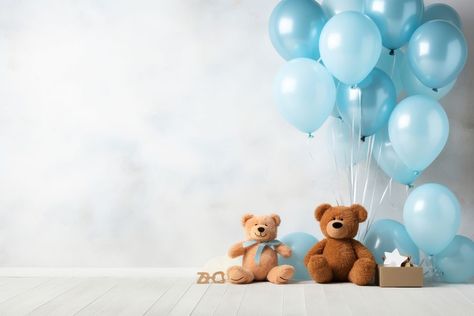 Baby Boy Background Design, Monthly Baby Pictures Boy, Baby Background Photography, Baby Birthday Background, Baby Boy Backdrop, Boy Party Balloons, Baby Birthday Banner, Boy Background, Baby Boy Images