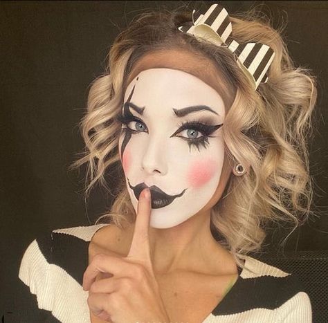 Face Paint Makeup Ideas, Party Board Ideas, Mime Face, Halloween Make Up Looks, Mime Costume, Mime Face Paint, Clown Face Paint, Face Painting Tips, Mime Makeup