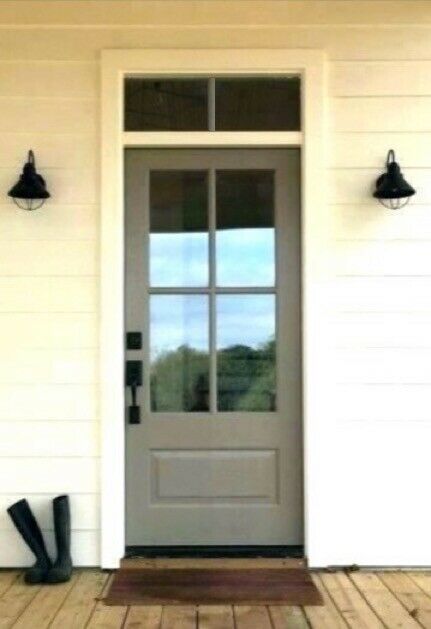 front door Large Glass Exterior Doors, Cottage Entry Doors, Front Doors White House, Exterior Doors With Windows, Exterior Doors Ideas, Back Porch Door, Exterior Doors With Glass Panels, Rustic Front Door Ideas, Lake House Front Door