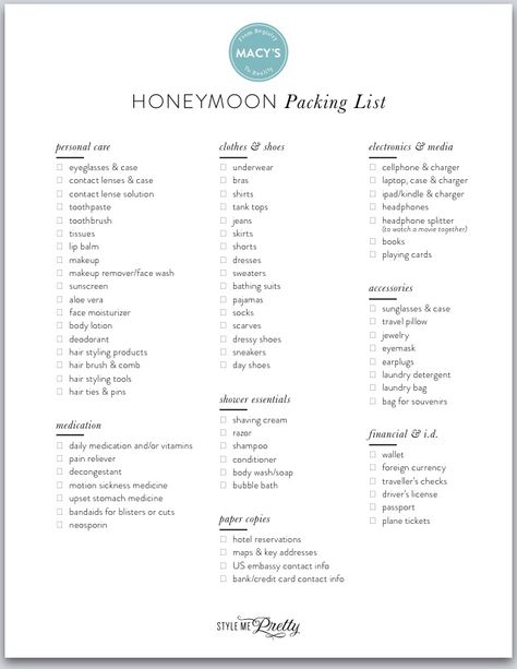 Honey moon check list Honeymoon List Packing, Honey Moon Packing List, Wedding Night Checklist, Honeymoon Checklist Packing, Wedding Night Packing List, Honeymoon Packing List For Her, Honey Moon Ideas, Wedding Essentials Checklist, Honeymoon List