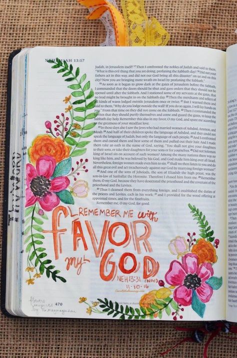 Favor Of God, Watercolor Bible, Elevated Faith, Bible Journaling For Beginners, Bible Drawing, Bible Journaling Ideas Drawings, Bible Doodling, Bible Journal Notes, Inspire Bible Journaling