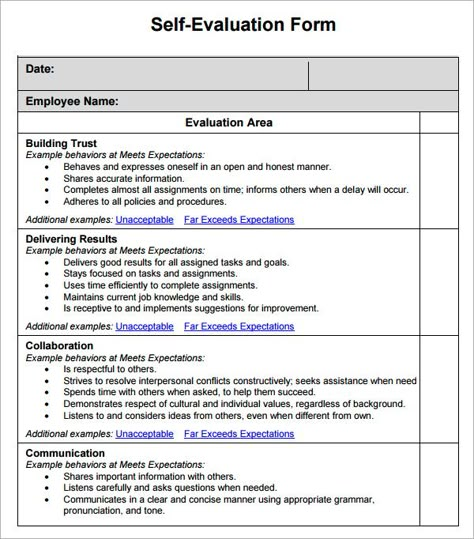 Sample Employee Self Evaluation Form - 14+ Free Documents in Word, PDF Self Evaluation Employee, Employee Evaluation, Employee Evaluation Form, Employee Performance Review, Self Evaluation, Evaluation Employee, Employee Performance, Form Example, Performance Review