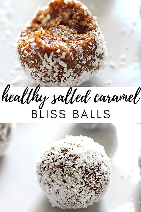 Salted Caramel Bliss Balls, Vegan Bliss Balls Healthy, Healthy Balls Recipe, Healthy Bliss Balls Recipes, Gluten Free Bliss Balls, Protein Bliss Balls, Healthy Truffle Balls, Keto Bliss Balls, Mango Bliss Balls