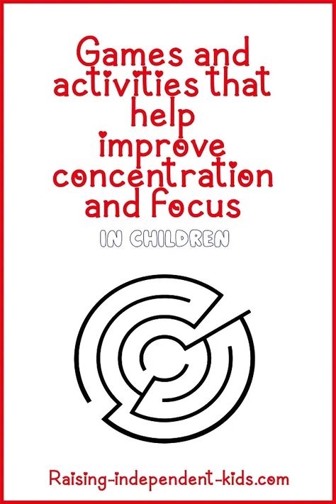 How to improve children’s concentration and focus - Raising-independent-kids Tips For Concentration, Focus Exercises For Kids, How To Concentrate, Focus And Attention Activities For Kids, Focus Activities For Kids, Focus Worksheet, Kids Focus Activities, Concentration Activities For Kids, Focus Exercises