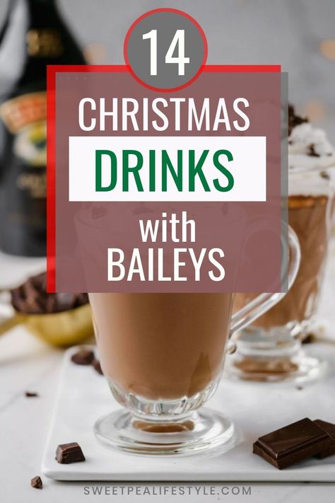 Christmas Drinks with Baileys are a must-have during the festive season! Cheers to the most wonderful time of year with 14 Baileys Cocktail recipes you’ve got to make! These Irish Cream cocktails will have you in the spirit in no time! If you're planning a holiday gathering, you'll want to choose a couple of Christmas Cocktails from this list! Your perfect Bailey's Cocktail is on this list for all your festivities! Christmas Beverages Alcoholic Cocktails, Bailey's Cocktail Recipes, Christmas Drinks With Baileys Irish Cream, Baileys Drinks Christmas, Christmas Cocktails Kahlua, Coctails Recipes Baileys, Christmas Drinks With Kahlua, Holiday Cocktails With Baileys, Chocolate Christmas Cocktails