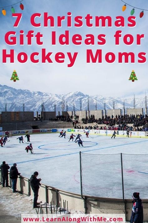 If you have a hockey mom on your Christmas list you can find some inspiration on this list of 7 Christmas gift ideas for hockey moms. Some of the gift ideas on this list include ways to keep a hockey mom warm while sitting in chilly hockey arenas and also ways to commemorate their little hockey player with picture frames and ornaments. #christmasgiftideas #christmas #christmasgiftideasforhockeymoms #christmasgiftsforhockeymoms Hockey Mom Outfits Casual, National Hockey Mom Day Gifts, Hockey Billet Family Gifts, Hockey Mom Survival Kit, Gifts For Hockey Lovers, Hockey Mom Gift Basket, Hockey Mom Gift Ideas, Hockey Gifts For Boys, Hockey Tournament Ideas