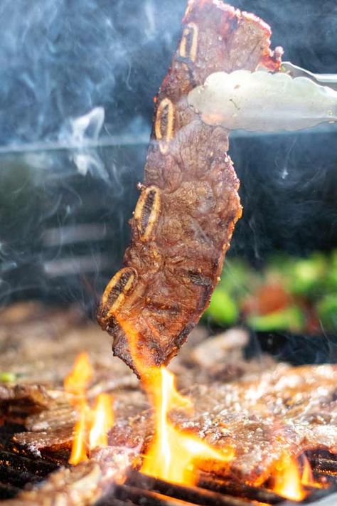 What makes Korean style BBQ short ribs so delicious is when they get a little char on them from the grill. #bbq #korean #ribs #grill #grilling #ribs #delicious #dinner #barbecue