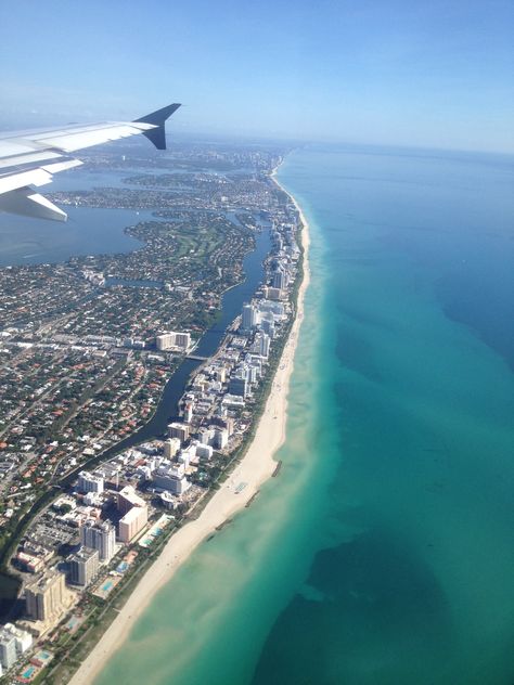 View from the plane View From Airplane, Paris Plane View, Miami Plane View, View Out Of Plane Window, View From Plane Window, South Beach, Airplane View, Miami, Florida