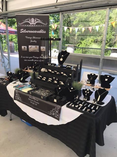 Goth Market Display, Jewellery Pop Up Display, Exhibition Table Display, Jewelry Pop Up Display, Jewellery Stall, Jewelry Vendor Display, Festival Booth Display, Vendor Table Display, Room Table Ideas