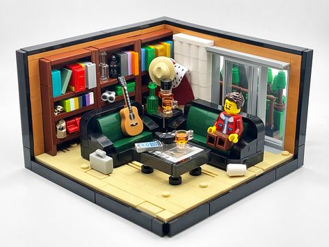 Cabin Diorama | IBrickedItUp | Flickr Cabin Diorama, Lego Room Ideas, Lego Diorama, Lego House Ideas, Lego Houses, City Ideas, Architecture Blueprints, Lego Board, Lego Inspiration