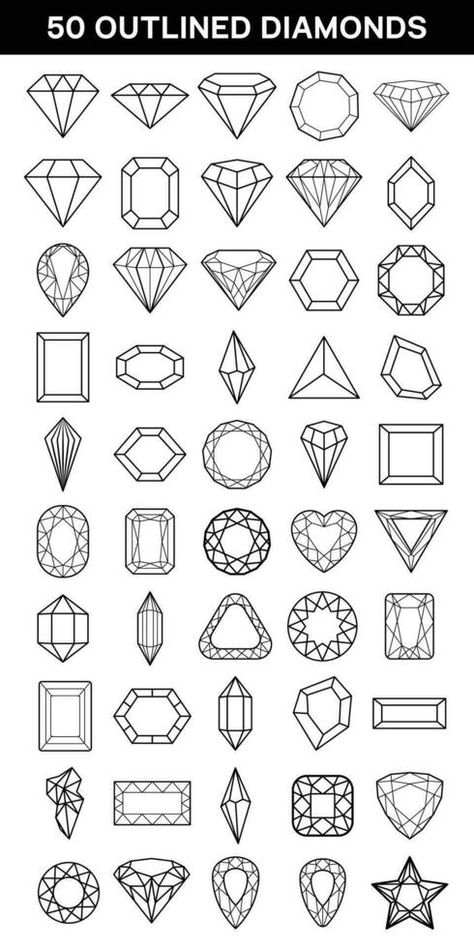 Set of black line diamond icon. Brilliant gem in black. Collection of black diamond Gemstone Logo Design, Diamond Line Art, Gem Reference, Jewellers Logo, Gem Illustration, Jewelry Clipart, Gemstone Logo, Diamond Illustration, Gem Logo