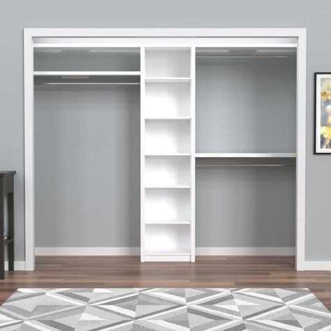 https://encrypted-tbn0.gstatic.com/images?q=tbn:ANd9GcTpg6WkMhumCsnU-tbZbWEHPTxmWfEC9hnDWFmZ99WqfZn4vFo&usqp=CAc Ikea Closet Hack Small Bifold, Wayfair Closet System, New Room Designs Bedrooms, Double Closet Design Layout, Remodel Closet Ideas Small Spaces, Diy Closet Organization System, Small Closet Maximum Storage, Dual Closet Ideas, Room Closet Ideas Bedrooms