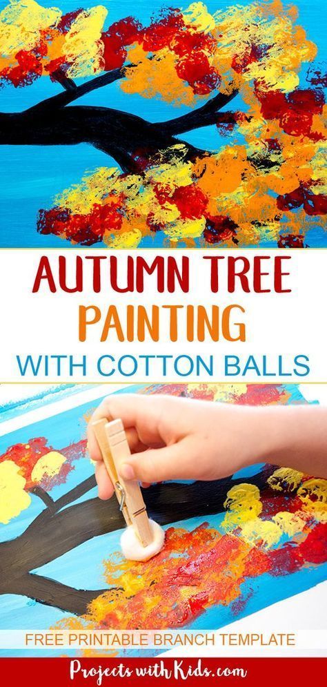 Autumn Tree Painting, Easy Fall Crafts, Fall Preschool, Autumn Tree, Fall Art, Fall Theme, Easy Art, Fall Crafts Diy, Autumn Crafts