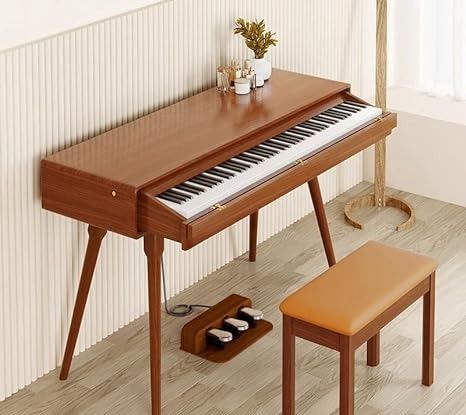 Amazon.com: LANDTOM DD-8910 88-Key Solid Wood Drawer Digital Keyboard Piano With Stand, Multifunctional Desk Type Wooden Electric Hammer Weighted Full Size Keyboard Piano With 3-Pedal (With Stool) : Musical Instruments Keyboard Styling, Electric Piano Aesthetic, Piano Table, Piano Stand, Piano Desk, Music Desk, Multifunctional Desk, 1920s Bungalow, Electric Hammer