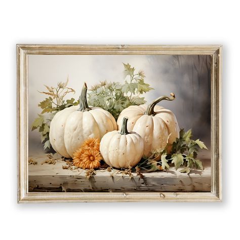 Pumpkin Paintings, Fall Artwork, Halloween Kunst, Fall Wall Decor, Rustic Fall Decor, Autumn Magic, Fall Art, Fall Wall Art, Vintage Fall