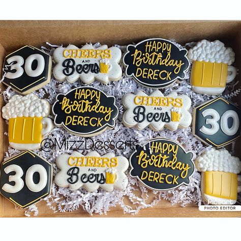 30th Surprise Birthday Party For Him, Guys 30th Birthday Ideas, Dirty Thirty Party Ideas For Him, Beer Themed Birthday Party, 30 Years Birthday, Cheers And Beers To 40 Years, 30th Birthday For Him, 40th Birthday Themes, Husband 30th Birthday