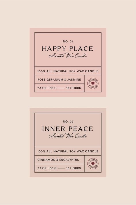 Candle Packaging Design Branding, Modern Candle Label, Scented Candle Label Design, Candle Lable Designing, Scented Candles Design, Candle Label Design Ideas, Cute Label Design, Candles Design Ideas, Luxury Label Design