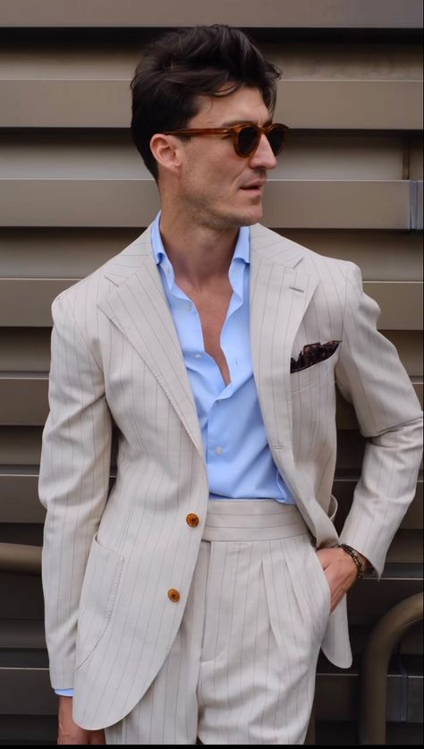 Wedding Guest Outfit Mens, Navy Suit Outfit Men, Office Old Money, Boat Outfit, Yacht Outfit, Country Club Aesthetic, Summer Suits Men, Old Money Fashion, Suit Combinations