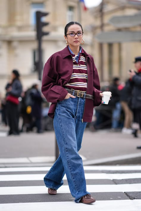 6 Ways to Style the Dad Loafer—Summer’s Most Nostalgic Shoe Trend | Vogue Polo Shirt Outfit Women's Street Style, Loafer Outfits, Polo Shirt Outfits, Polo Outfit, Chloe Sevigny, Surfer Style, Fall 24, Tshirt Outfits, Sporty Chic