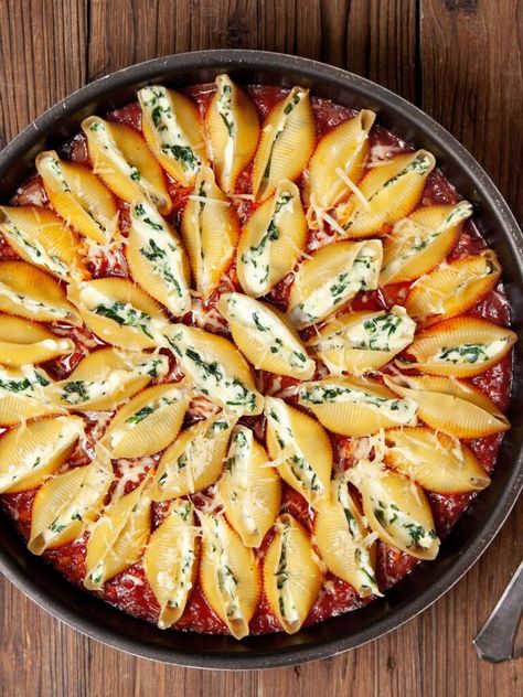 Ina Garten Pasta Recipes, Stuffed Shells With Spinach, Best Ina Garten Recipes, Spinach Stuffed Shells, Spinach And Ricotta, Shells Recipe, Ina Garten Recipes, Pasta Shells, Baked Pasta