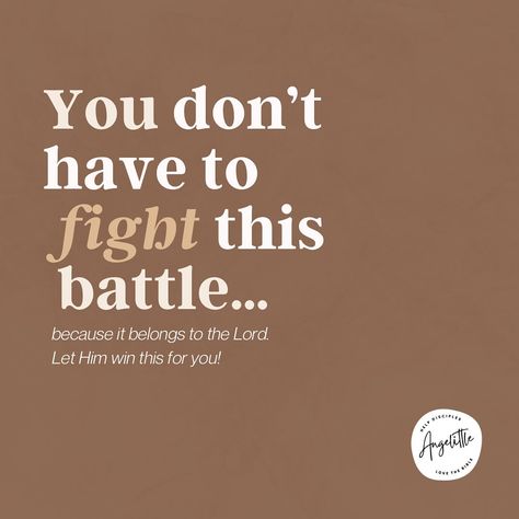 You don’t have to fight this battle… because it belongs to the Lord. Let Him win this for you! 🙏 Whatever you’re facing, trust that God is in control. Surrender your worries to Him and find peace in His promise. Remember, His strength is made perfect in our weakness. 🙌🏻 #christianquotes #quotes #Jesus I Surrender To You Lord, The Battle Belongs To The Lord, God Is In Control Quotes Faith, Surrender To God Quotes, Trusting God Quotes, Inspirational Quotes God Strength, God Give Me Strength Quotes, Gods Promises Quotes, Trust God Quotes